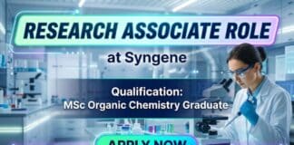 MSc Chemistry Job at Syngene | Apply Now for Research Associate Role