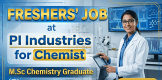 MSc Chemistry Freshers Job PI Industries Careers Chemist Jobs formulation