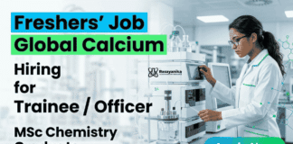 Chemistry Jobs Global Calcium Careers trainee jobs pharma QA