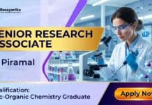 MSc Chemistry Job at Piramal | Senior Research Associate  Role 