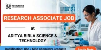 Research Associate Job at Aditya Birla | MSc Chemistry Graduates Apply 