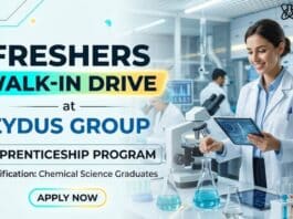  Apprenticeship Program at Zydus – Chemical Engineering Freshers Graduates Apply Now 