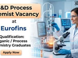 Process Chemist Job at Eurofins | Organic Chemistry Graduates Apply Now