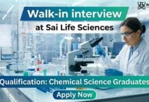 MSc Chemistry Job in Production at Sai Life Sciences | Apply Now
