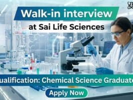 MSc Chemistry Job in Production at Sai Life Sciences | Apply Now