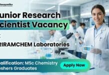 MSc Chemistry Freshers Job at Sriramchem | Research Scientist 