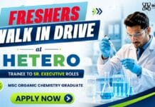 Hetero Walk-In Interview for MSc Chemistry Freshers | Trainee & Research Associate Roles MSc Chemistry Freshers Job at Hetero | Walk-In Interview