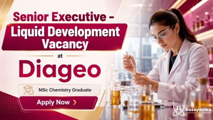 MSc Chemistry Job at Diageo | Senior Executive Role MSc Chemistry Job at Diageo | Senior Executive Role