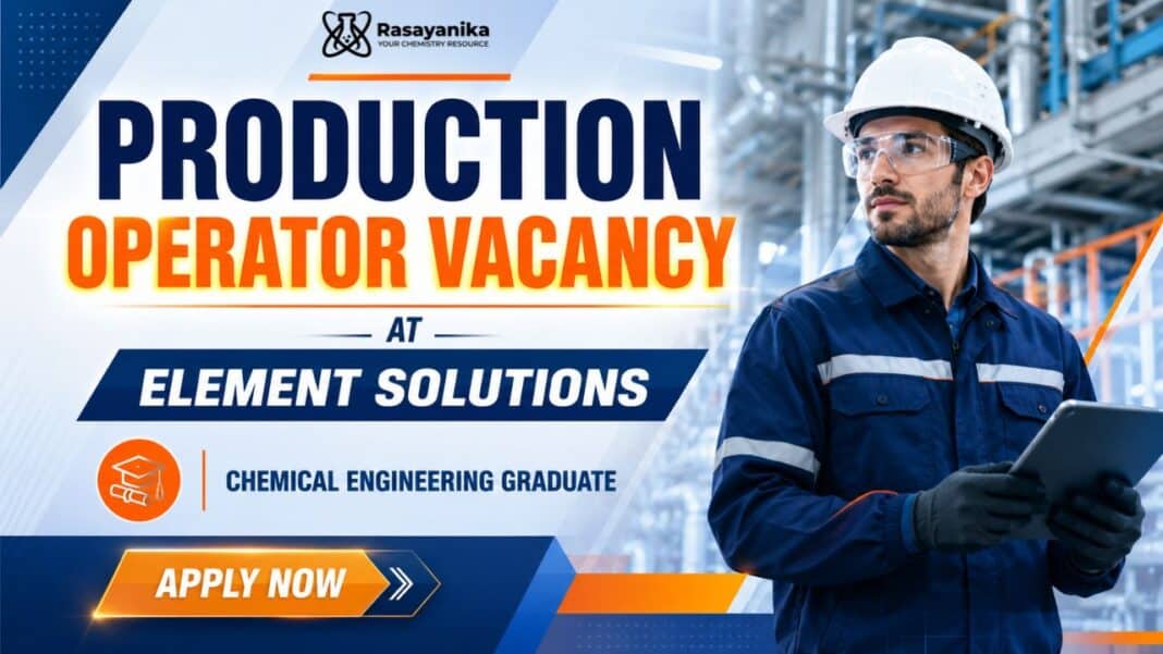 Chemical Engineering Job at Element Solutions | Production Operator