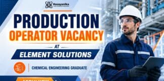 Element Solutions Hiring Production Operator | Chemical Engineering Graduates Apply Now Chemical Engineering Job at Element Solutions | Production Operator