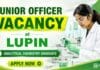 Lupin Hiring Junior Officer | MSc Chemistry Graduates Apply Now MSc Chemistry Jobs at Lupin | Junior Officer Role