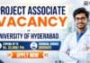 UoH Recruitment 2026 | Project Associate Job for Chemistry Graduates