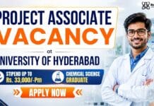 UoH Recruitment 2026 | Project Associate Job for Chemistry Graduates