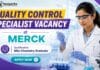 Merck Hiring Analytical Chemistry Graduates | Quality Control Specialist Quality Control Specialist at Merck | MSc Chemistry Graduates Apply Now
