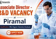 Piramal Hiring Associate Director – R&D | MSc Chemistry Graduates Apply Now MSc Chemistry Job at Piramal | Associate Director R&D