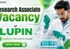Research Associate Job at Lupin | MSc Chemistry Graduates Apply Now MSc Chemistry Job at Lupin | Research Associate Role