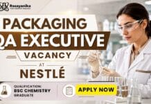 Nestle Hiring Chemistry Graduates for Packaging QA Executive | Apply Now Nestlé Careers: Chemistry Jobs | QA Executive Role