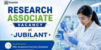 Research Associate Job at Jubilant | MSc Chemistry Graduates Apply Now
