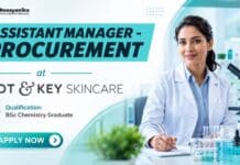 Dot & Key Skincare Hiring BSc Chemistry Graduates | Assistant Manager Role BSc Chemistry Job at Dot & Key Skincare | Apply Now
