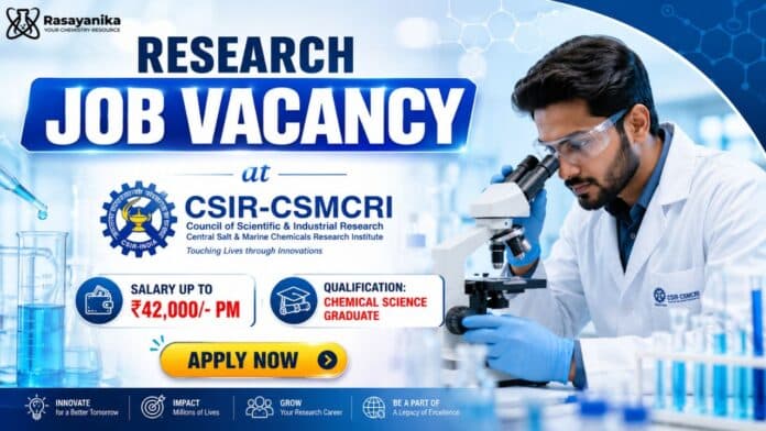 Untitled design - 2026-05-29T131715.361 CSIR-CSMCRI Recruitment 2026 for BSc Chemistry Graduates | Research Jobs