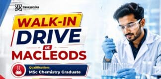 MSc Chemistry Job at Macleods | Walk-In Drive for QC Job Indore