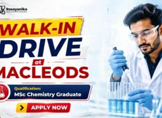 Macleods Walk-In Drive Indore Plant | Chemistry Job For QC Job Openings MSc Chemistry Job at Macleods | Walk-In Drive for QC Job Indore
