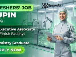 Lupin Careers hiring for Associate Jobs – fresher chemistry jobs opportunity