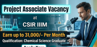 CSIR IIIM Recruitment 2026 | Project Associate Jobs in Chemistry