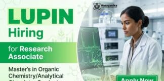Research Associate Jobs at Lupin | Chemistry Jobs | Apply Now Lupin Hiring for Research Associate Jobs | Organic Chemistry Candidates Apply Now