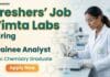 Vimta Labs Hiring Freshers | Trainee Analyst Jobs for M.Sc Chemistry Candidates