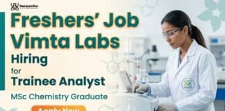 MSc Chemistry Jobs for Freshers at Vimta Labs | Trainee Analyst Walk-In Drive Vimta Labs Hiring Freshers | Trainee Analyst Jobs for M.Sc Chemistry Candidates