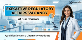 Regulatory Affairs Job at Sun Pharma | MSc Chemistry Graduates Apply Now MSc Chemistry Job at Sun Pharma | Senior Executive Regulatory Affairs