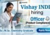 Chemistry Job at Vishay INDIA Career | Apply Now Chemistry Job opportunity through Vishay INDIA career for Officer Job in product compliance operations