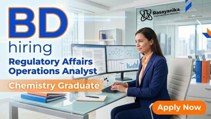 Regulatory Affairs Job BD career Chemistry Job healthcare compliance Bengaluru Regulatory Affairs Job BD career Chemistry Job healthcare compliance Bengaluru