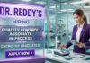 Quality Control Jobs at Dr. Reddy's Careers for Chemistry Jobs in Hyderabad