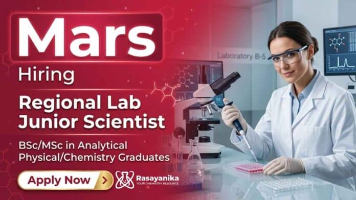 Scientist Jobs at Mars Careers for Chemistry Jobs in Hyderabad laboratory operations Scientist Jobs at Mars Careers for Chemistry Jobs in Hyderabad laboratory operations
