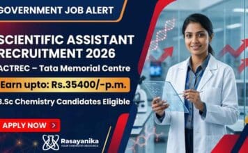 Scientific Assistant Vacancy at ACTREC Tata Memorial Centre | Earn upto: Rs.35400/-p.m. | Chemistry Jobs Scientific Assistant ACTREC Recruitment Chemistry Jobs Tata Memorial Centre