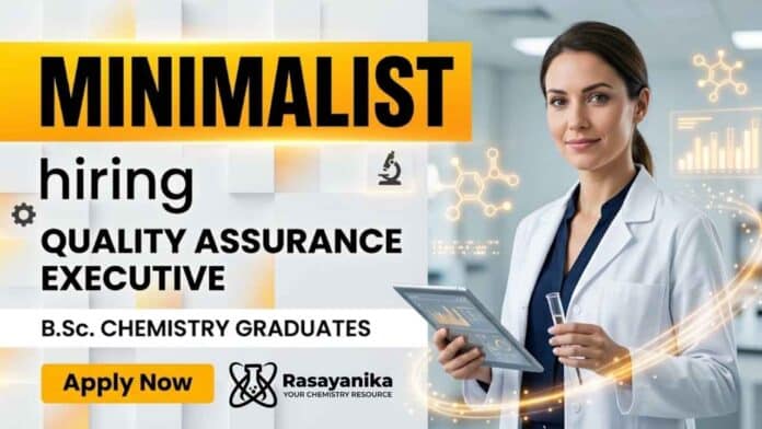 Minimalist Careers announced Quality Assurance Jobs for Chemistry candidates in skincare manufacturing. Minimalist Careers announced Quality Assurance Jobs for Chemistry candidates in skincare manufacturing.