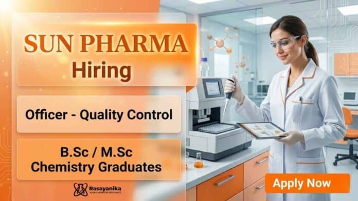 Sun Pharma Careers announced Quality Control Jobs for Chemistry candidates at Toansa location. Sun Pharma Careers announced Quality Control Jobs for Chemistry candidates at Toansa location.