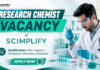 Research Chemist at Scimplify | Organic Chemistry Jobs 