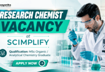 Research Chemist at Scimplify | Organic Chemistry Jobs 