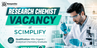 Research Chemist at Scimplify | Organic Chemistry Jobs 