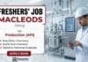 Macleods Careers announces Chemistry Fresher Job openings for Trainee Jobs through walk-in interview in Gujarat.