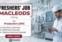 Macleods Careers announces Chemistry Fresher Job openings for Trainee Jobs through walk-in interview in Gujarat.