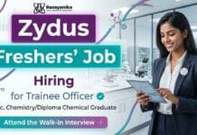 Chemistry Fresher Job at Zydus | | Walk-In Interview for Trainee Officer Jobs Chemistry Fresher Job at Zydus Careers Trainee Officer Jobs for BSc Chemistry candidates in Ankleshwar