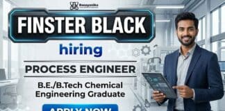 Chemical Engineering Jobs at Finster Black Careers Process Engineer Job in Panvel Maharashtra