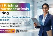 Chemistry Jobs at Sri Krishna Pharmaceuticals | Specialist Jobs Opportunity Chemistry Jobs at Sri Krishna Pharmaceuticals Specialist Jobs in production documentation