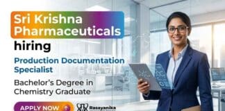 Chemistry Jobs at Sri Krishna Pharmaceuticals Specialist Jobs in production documentation