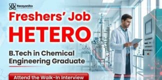 Freshers Chemical Engineering Jobs at Hetero | Attend the Walk-In Interview Freshers Chemical Engineering Jobs at Hetero Careers Walk-In Interview 2026 for Entry-Level Chemistry Jobs
