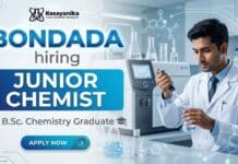 Junior Chemist Jobs at Bondada | Chemistry Jobs in Rampally Junior Chemist Jobs at Bondada Careers for Chemistry Jobs in Rampally